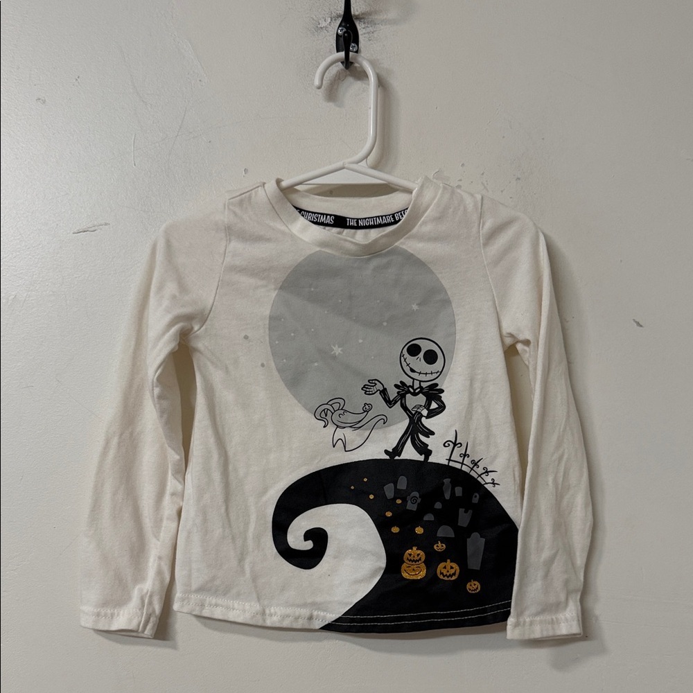 Disney Cream and Black Long Sleeve Shirt